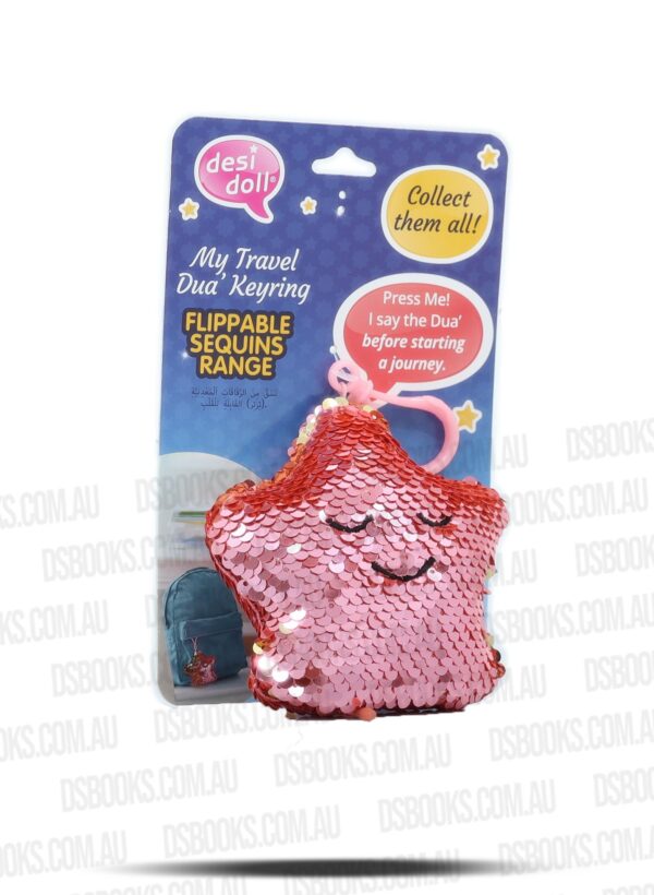 NEW! MY Travel Dua Keyring - Flippable Sequin