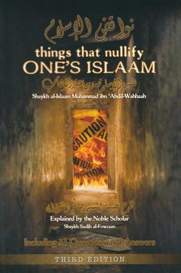 Things That Nullify One's Islaam